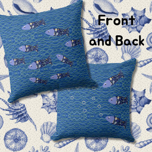 Fish fingers fisherwife fisherman sea hand cushion