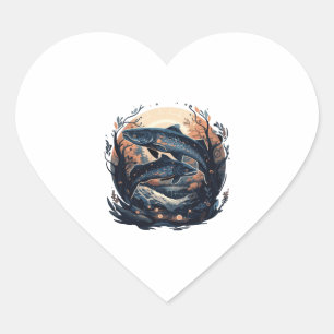 Fish Fish Carp Angler Fish Fishing Heart Sticker