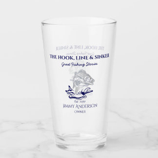 Fish Fishing Fisherman Drinkware Pint Beer Glass