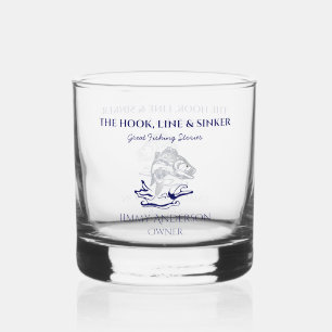 Fish Fishing Fisherman Drinkware Rocks Whiskey Glass