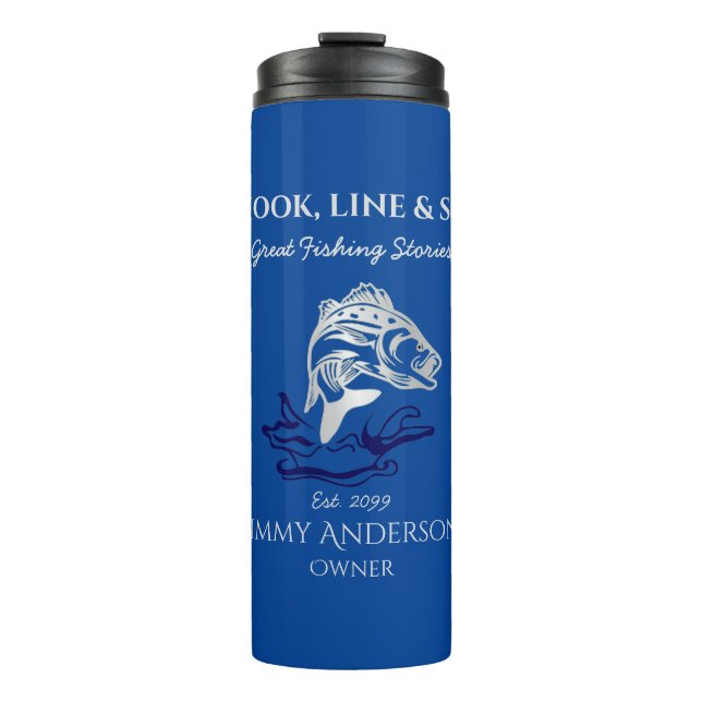 Fish Fishing Fisherman Travel Mug Thermal Tumbler (Front)