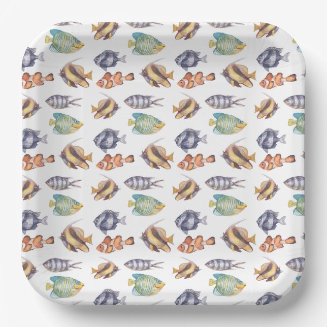 Fish Fishing Paper Plates (Front)