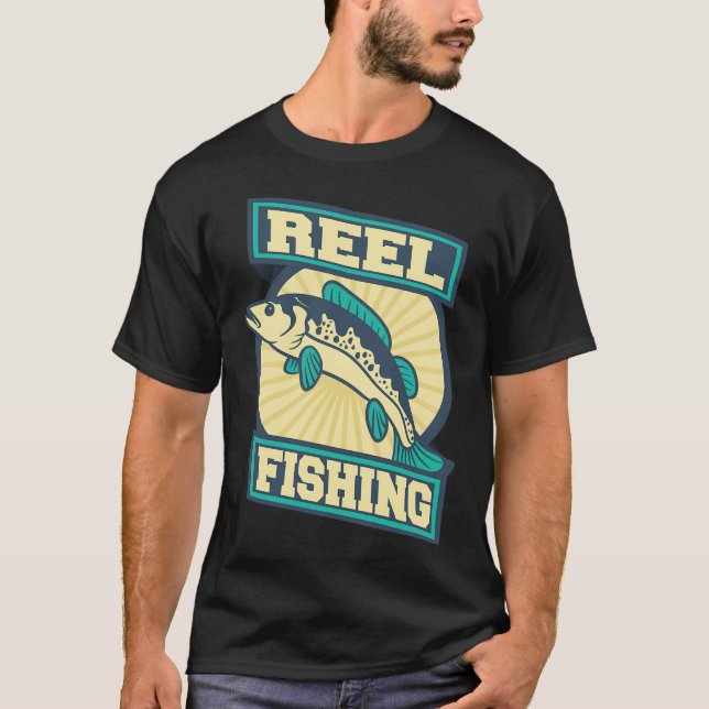 Fish fishing rod T-Shirt (Front)