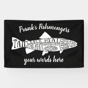 fish fishmonger seafood caviar butcher meat cuts banner