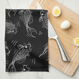 fish fishmonger seafood caviar cuts tea towel