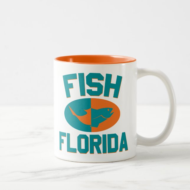 Fish Florida Colours Two-Tone Coffee Mug (Right)