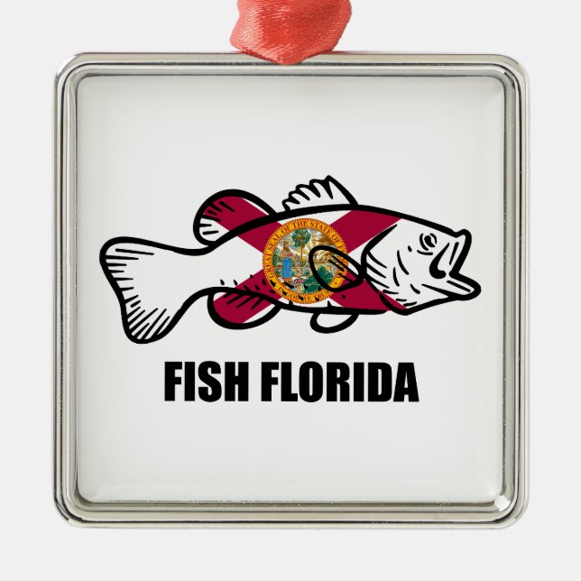 Fish Florida Metal Tree Decoration (Front)