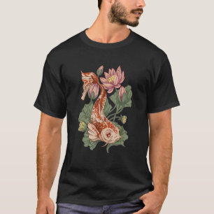 Fish Flower Cottagecore Koi T-Shirt