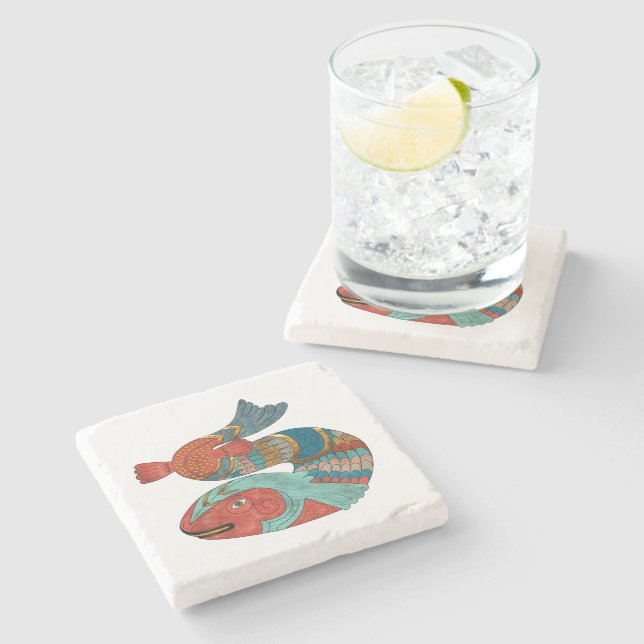Fish Folk Stone Coaster (Side)