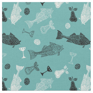 Fish & Fruit Fabric