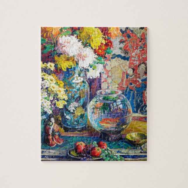  Fish, Fruits, and Flowers by Kathryn Evelyn Cherr Jigsaw Puzzle (Vertical)