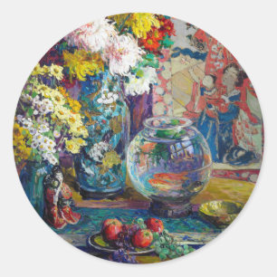 Fish, Fruits, and Flowers   Kathryn E. Cherry Classic Round Sticker