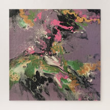 Fish Fry Acryilc Pour Canvas Painting