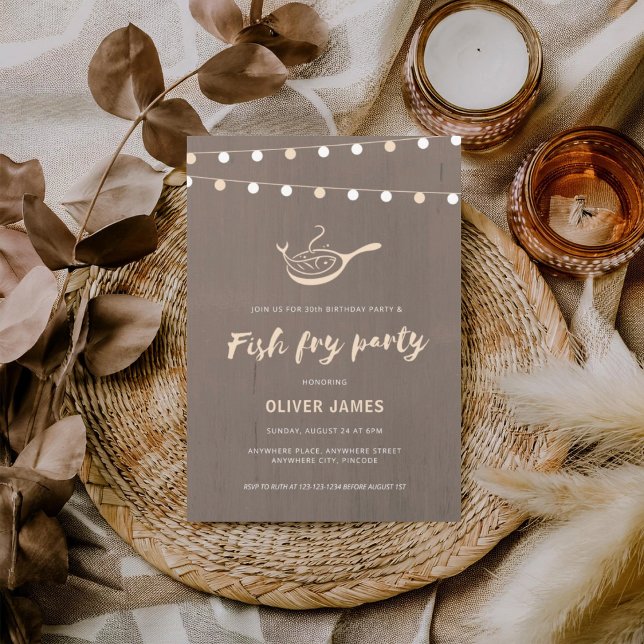 Fish fry birthday party invitation (Creator Uploaded)