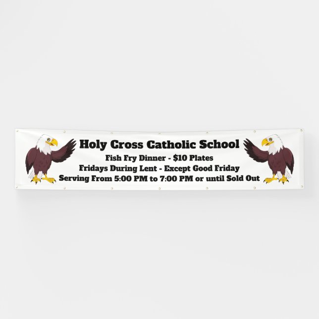 Fish Fry Event or Fundraiser School Banner (Horizontal)
