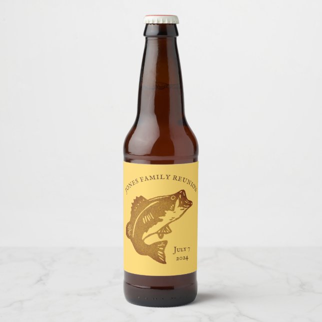 Fish Fry Family Reunion Beer Bottle Label (Front)