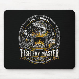 Fish Fry Master Seafood Cook Mouse Mat