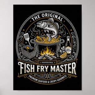 Fish Fry Master Seafood Cook Poster