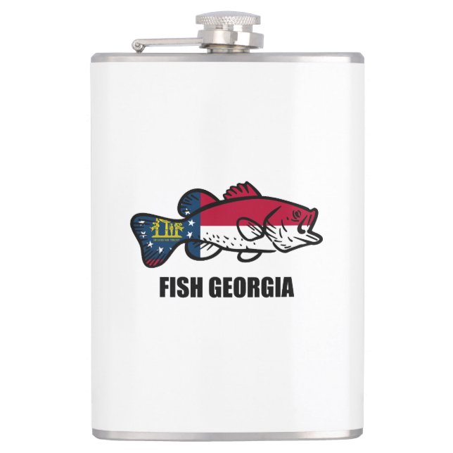 Fish Georgia Hip Flask (Front)