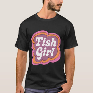 Fish Girl (Purple on Pink) T-Shirt