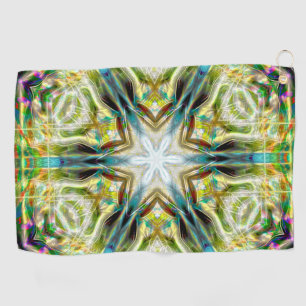 Fish glow sandy texture kaleidoscope aged green of golf towel