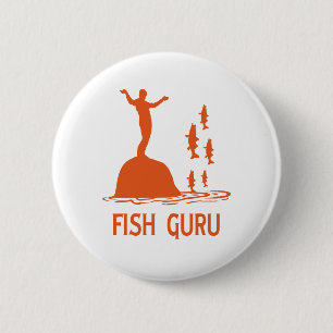 Fish Guru 6 Cm Round Badge