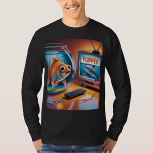 fish HAING FUN watching FLIPPER  T-Shirt