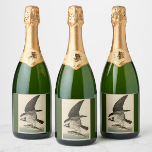 Fish Hawk, Osprey, from Audubon's Birds of America Sparkling Wine Label