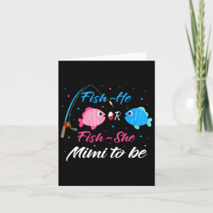 Fish-he Or Fish-she Mimi To Be Gender Reveal Baby  Card