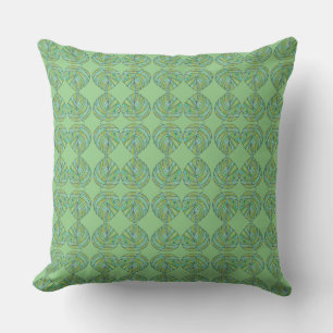 Fish Head Leaves Jazz S Mint Olive 1 Cushion