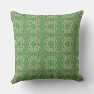 Fish Head Leaves Jazz V Green Dusty Pink 1  Cushion