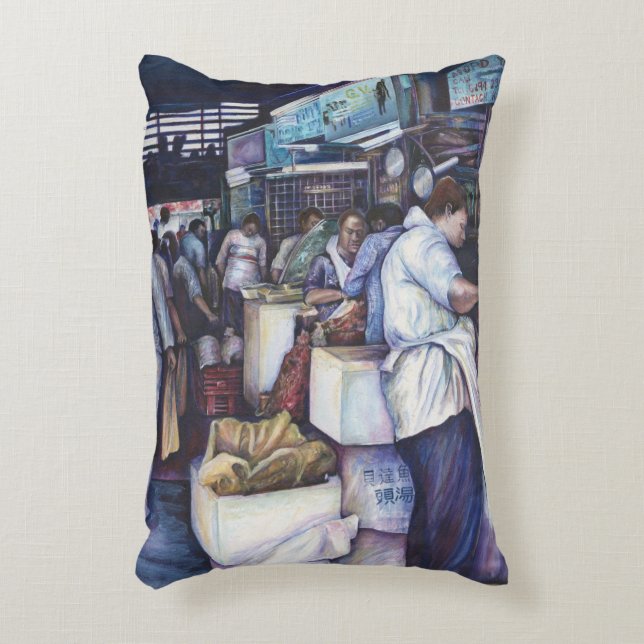 Fish Head Soup, Singapore Decorative Cushion (Front(Vertical))