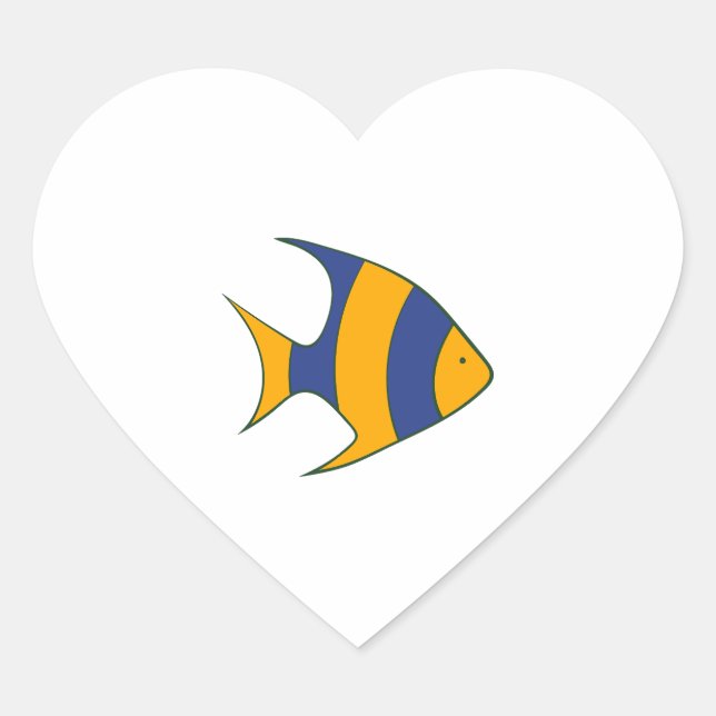 fish heart sticker (Front)
