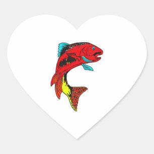 Fish Heart Sticker