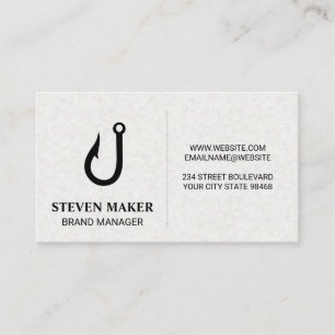 Fish Hook Logo   Boating Business Card