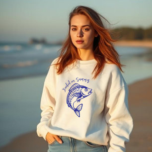 Fish-Hooked on Summer-Blue Sweatshirt