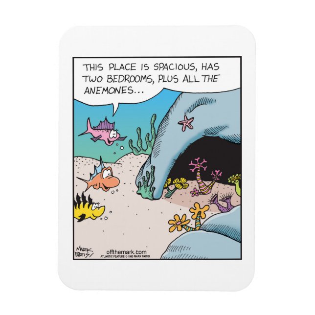 Fish house hunting with all the anemones Magnet  (Vertical)