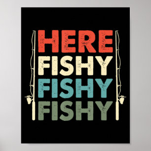 Fish Hunting Fishing Fishrod Fisherman Poster
