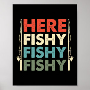 Fish Hunting Fishing Fishrod Fisherman Poster