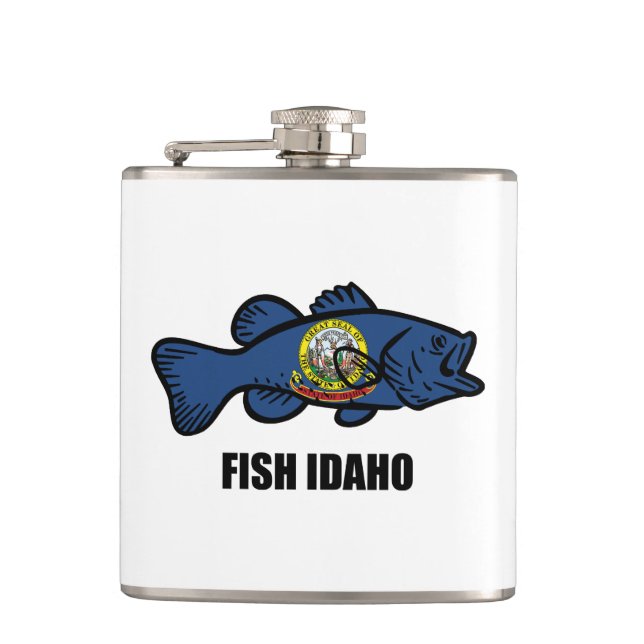Fish Idaho Hip Flask (Front)