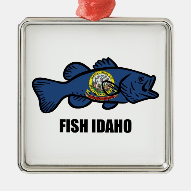 Fish Idaho Metal Tree Decoration (Front)