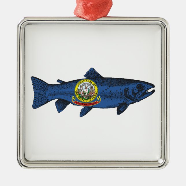 Fish Idaho Trout Metal Tree Decoration (Front)