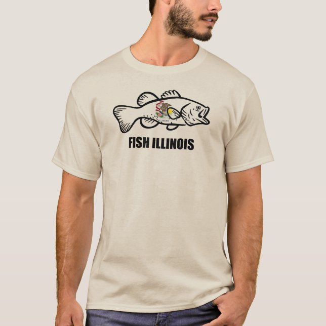 Fish Illinois Bass T-Shirt (Front)