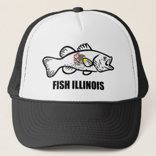 Fish Illinois Bass Trucker Hat