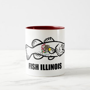Fish Illinois Bass Two-Tone Coffee Mug
