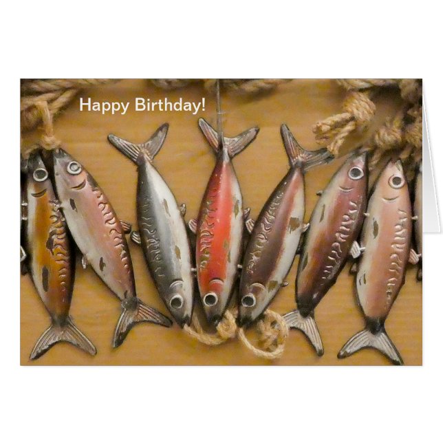 Fish image for Birthday Greeting card (Front Horizontal)