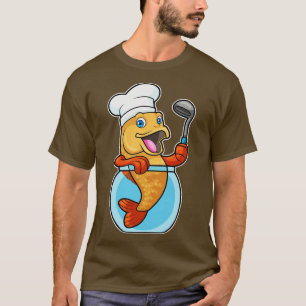 Fish in Glass as Cook with Soup spoon T-Shirt