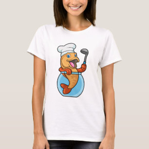 Fish in Glass as Cook with Soup spoon T-Shirt