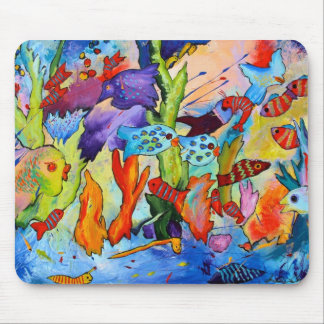 Fish in Our Garden Mouse Pad