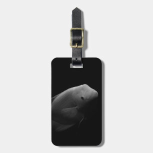 Fish in Tank - Black and White Art Photograph Luggage Tag